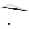 imageG4Free UPF 50 Height Adjustable Chair Umbrella with Universal Clamp for Beach Chair Golf Cart Wheelchair Stroller Bleacher Patio Lake BlueBlackSilver