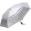 imageG4Free UPF 50 UV Protection Travel Umbrella 4246 Inch Windproof Silver Coating Sun Blocking UmbrellaSilverLake Blue
