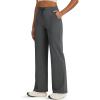 imageG4Free Wide Leg Sweatpants Women Drawstring Waist Fleece Lined Yoga Pants with Pockets for WinterDark Gray