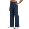 imageG4Free Wide Leg Sweatpants Women Drawstring Waist Fleece Lined Yoga Pants with Pockets for WinterNavy