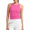 imageG4Free Workout Tank Tops for Women Slim Fitted Racerback Ribbed Athletic Gym Yoga Tanks Summer CasualHot Pink