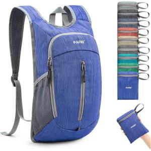 imageG4Free 10L Hiking Backpack Small Travel Hiking Daypack Lightweight Packable Backpack Casual Foldable Shoulder BagBlue