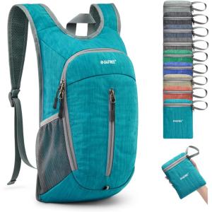imageG4Free 10L Hiking Backpack Small Travel Hiking Daypack Lightweight Packable Backpack Casual Foldable Shoulder BagPeacock Blue