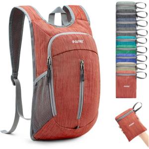 imageG4Free 10L Hiking Backpack Small Travel Hiking Daypack Lightweight Packable Backpack Casual Foldable Shoulder BagRed
