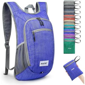 imageG4Free 10L15L Hiking Backpack Lightweight Packable Hiking Daypack Small Travel Outdoor Foldable Shoulder BagBlue