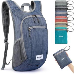 imageG4Free 10L15L Hiking Backpack Lightweight Packable Hiking Daypack Small Travel Outdoor Foldable Shoulder BagDark Blue