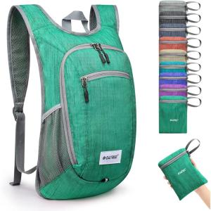 imageG4Free 10L15L Hiking Backpack Lightweight Packable Hiking Daypack Small Travel Outdoor Foldable Shoulder BagGreen