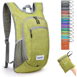 imageG4Free 10L15L Hiking Backpack Lightweight Packable Hiking Daypack Small Travel Outdoor Foldable Shoulder BagLight Green