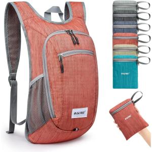 imageG4Free 10L15L Hiking Backpack Lightweight Packable Hiking Daypack Small Travel Outdoor Foldable Shoulder BagRed