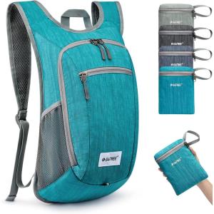 imageG4Free 10L15L Hiking Backpack Lightweight Packable Hiking Daypack Small Travel Outdoor Foldable Shoulder BagTeal Blue