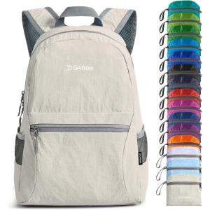 imageG4Free 20L Lightweight Packable Backpack Travel Hiking Daypack Foldable Backpack for Men WomenAbeige
