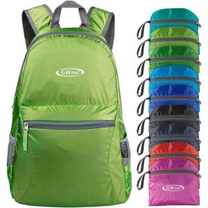imageG4Free 20L Lightweight Packable Backpack Travel Hiking Daypack Foldable Backpack for Men WomenAgreen