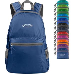 imageG4Free 20L Lightweight Packable Backpack Travel Hiking Daypack Foldable Backpack for Men WomenAmedium Blue