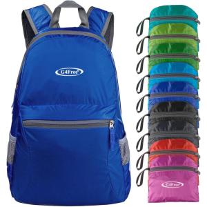 imageG4Free 20L Lightweight Packable Backpack Travel Hiking Daypack Foldable Backpack for Men WomenAnavy Blue