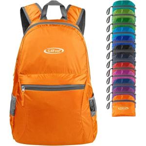 imageG4Free 20L Lightweight Packable Backpack Travel Hiking Daypack Foldable Backpack for Men WomenAorange