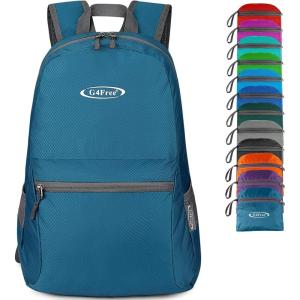 imageG4Free 20L Lightweight Packable Backpack Travel Hiking Daypack Foldable Backpack for Men WomenMedium Blue