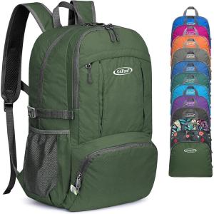 imageG4Free 40L Lightweight Packable Hiking Backpack Waterproof Travel DaypackArmy Green