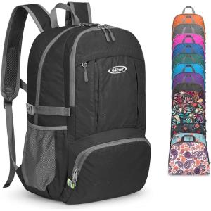 imageG4Free 40L Lightweight Packable Hiking Backpack Waterproof Travel DaypackBlack