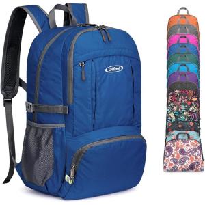 imageG4Free 40L Lightweight Packable Hiking Backpack Waterproof Travel DaypackDark Blue
