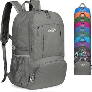 imageG4Free 40L Lightweight Packable Hiking Backpack Waterproof Travel DaypackGrey