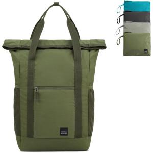 imageG4Free 40L Packable Backpack Waterproof Tote Bag Convertible Large Lightweight Hiking Backpack Travel Casual Daypack for Maen WomenBlackArmy Green
