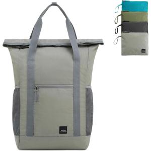imageG4Free 40L Packable Backpack Waterproof Tote Bag Convertible Large Lightweight Hiking Backpack Travel Casual Daypack for Maen WomenBlackGrey