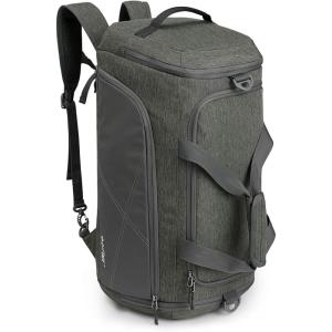 imageG4Free 45L60L 3Way Duffle Backpack Gym Bag with Wet Pocket ampamp Shoes Compartment Sports Travel Weekender Overnight Duffel BagGrey