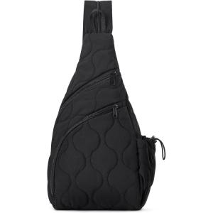 imageG4Free Casual Crossbody Bag Sling Daypack for Women Lightweight Backpack Fashionable Chest Bag for Daily OutingsBlack