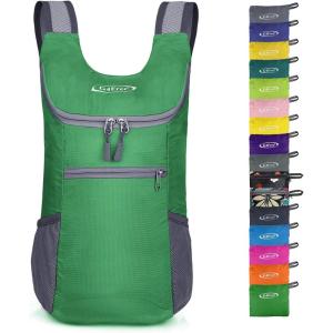 imageG4Free Lightweight Packable Hiking Backpack for Men Women Small Hiking Daypacks Foldable Shoulder Pack Casual Outdoor Bag 11LGreen