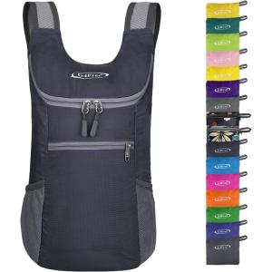 imageG4Free Lightweight Packable Hiking Backpack for Men Women Small Hiking Daypacks Foldable Shoulder Pack Casual Outdoor Bag 11LGrey