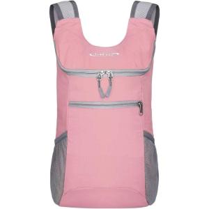 imageG4Free Lightweight Packable Hiking Backpack for Men Women Small Hiking Daypacks Foldable Shoulder Pack Casual Outdoor Bag 11LLight Pink