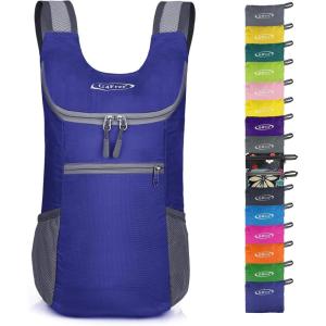 imageG4Free Lightweight Packable Hiking Backpack for Men Women Small Hiking Daypacks Foldable Shoulder Pack Casual Outdoor Bag 11LSapphire