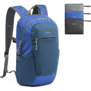 imageG4Free Packable Hiking Backpack 20L Lightweight Foldable Travel Daypack with Thickened Back Panel for Men WomenBlackBlue