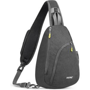 imageG4Free RFID Sling Bag Crossbody Backpack Casual Chest Shoulder Daypack Gym Bag for Hiking Travel 7LBlue LeafGrey