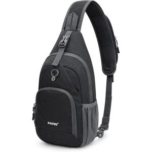 imageG4Free RFID Sling Bag Crossbody Backpack Small Chest Shoulder Bag Hiking OutdoorDark Grey