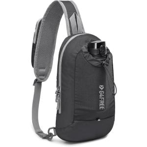 imageG4Free Sling Bag RFID Blocking Lightweight Crossbody Backpack Chest Shoulder Bag for Travel Sports Running HikingBlack