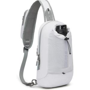 imageG4Free Sling Bag RFID Blocking Lightweight Crossbody Backpack Chest Shoulder Bag for Travel Sports Running HikingWhite