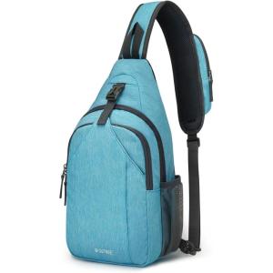 imageG4Free Sling Bag RFID Blocking Sling Backpack Crossbody Chest Bag Daypack for Hiking TravelBlackSky Blue