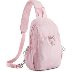 imageG4Free Sling Bag for Women Casual Crossbody Handbag Fashionable Shoulder Backpack Lightweight Chest BagPink