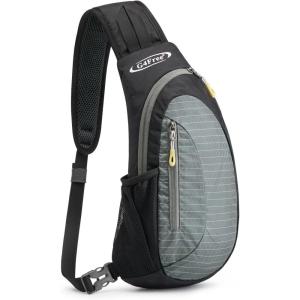 imageG4Free Sling Bags Men and Women Shoulder Backpack Small Crossbody Chest Sling Backpack BlackBlack  Grey