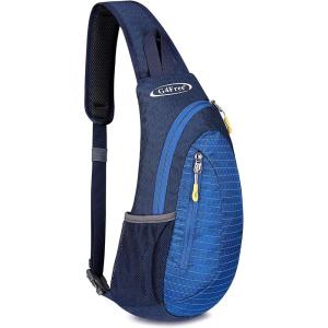 imageG4Free Sling Bags Men and Women Shoulder Backpack Small Crossbody Chest Sling Backpack BlackBlue