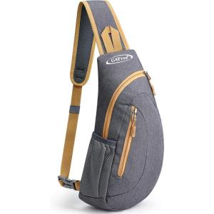 imageG4Free Sling Bags Men and Women Shoulder Backpack Small Crossbody Chest Sling Backpack BlackGrey Yellow