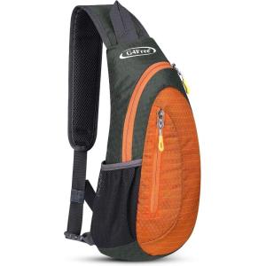 imageG4Free Sling Bags Men and Women Shoulder Backpack Small Crossbody Chest Sling Backpack BlackGreyOrange