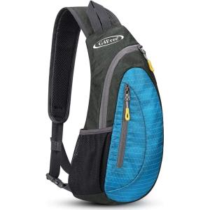 imageG4Free Sling Bags Men and Women Shoulder Backpack Small Crossbody Chest Sling Backpack BlackLight Blue
