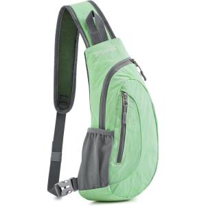 imageG4Free Sling Bags Men and Women Shoulder Backpack Small Crossbody Chest Sling Backpack BlackLight Green