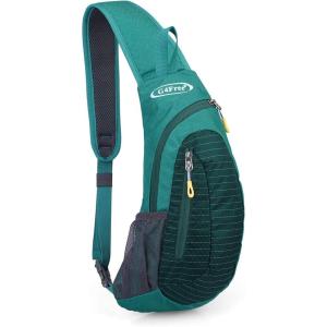 imageG4Free Sling Bags Men and Women Shoulder Backpack Small Crossbody Chest Sling Backpack BlackMint Green