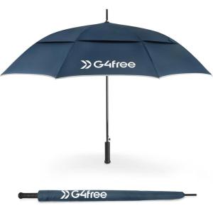 imageG4Free Strongest Golf Umbrella with Full Carbon Fiber Wellconstructed ampamp Super Lightweight ampamp Windproof Double Vented Mesh Canopy Large Oversized Stick Umbrellas for Rain Sun Automatic OpenNavy Blue