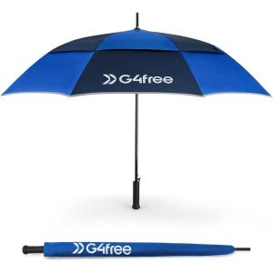 imageG4Free Strongest Golf Umbrella with Full Carbon Fiber Wellconstructed ampamp Super Lightweight ampamp Windproof Double Vented Mesh Canopy Large Oversized Stick Umbrellas for Rain Sun Automatic OpenNavyRoyal Blue
