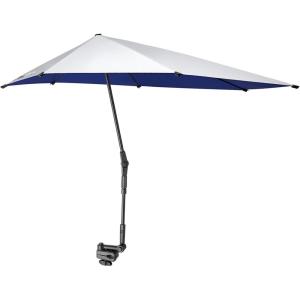 imageG4Free UPF 50 Adjustable Chair Umbrella XL with Universal Clamp UV Protection Sun Shade Umbrella for Beach Chair Stroller Wheelchair Golf Cart Bleacher PatioBlue