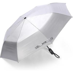 imageG4Free UPF 50 UV Protection Large Travel Umbrella 4246 Inch Auto Open Close Windproof Sun Blocking UmbrellaBlackSilver